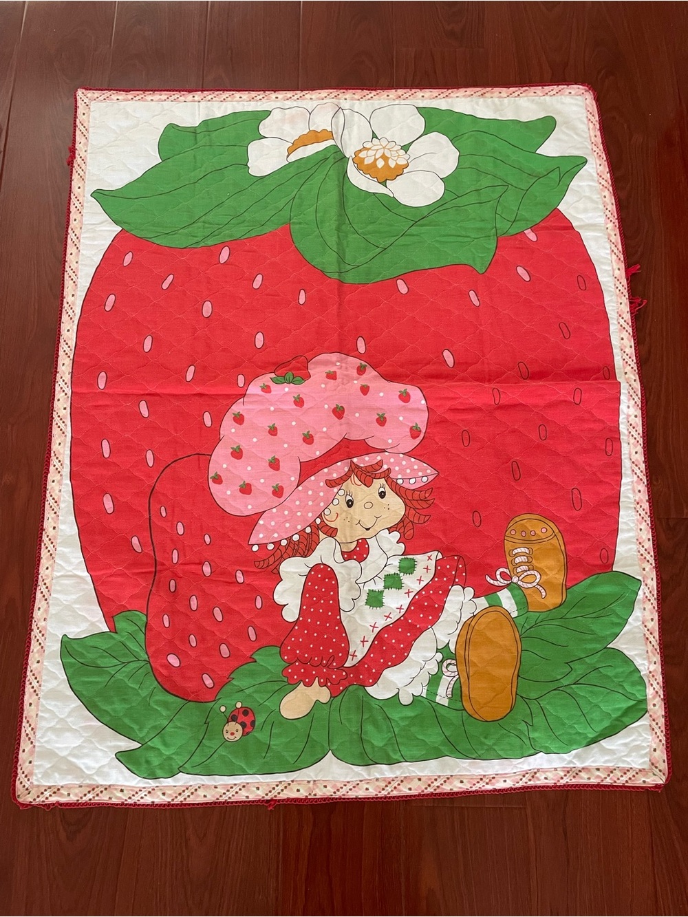 Strawberry Shortcake Vintage-Inspired Quilt Panel